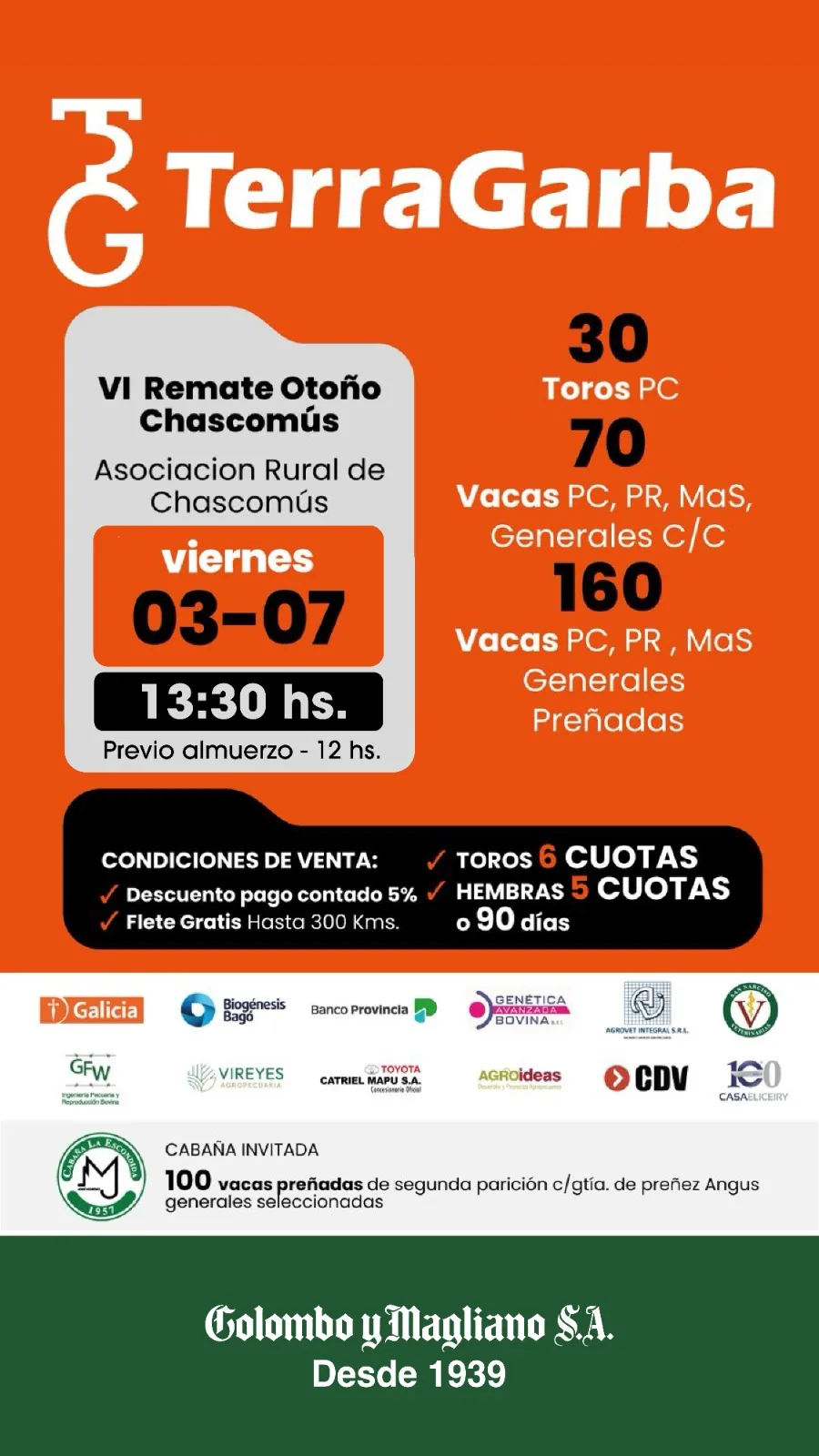 Flyer del remate VI REMATE OTOÑO CHASCOMUS